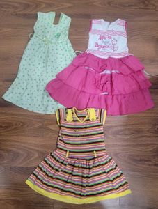 Girls' Dress Bundle - 3 Cute Dresses
