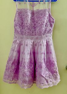 Lavender Lace Flower Dress