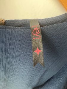 Blue Top With Bella Sleeves
