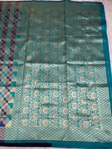 Beautiful Teal &amp; Blue Saree