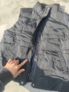 Unisex Sleeveless Padded Black Vest