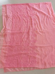 Peach Embroidered saree
