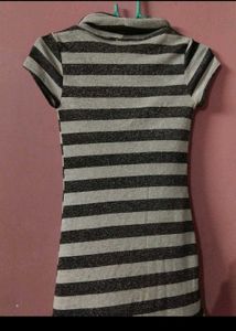 Cowl neck shiny top