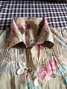 Floral Print Cotton Kurta