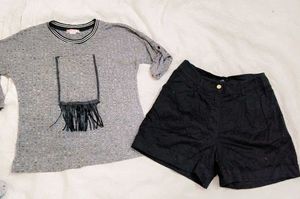 Very Cute N Beautifull H&M Top With Shorts