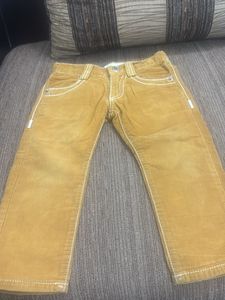 Stylish Corduroy Pants - Mustard Yellow