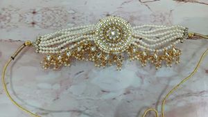 Pearl Choker Necklace with Earrings