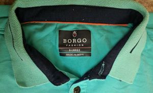 Borgo Men's Blue Graphic Polo T-Shirt