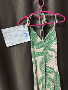 Tropical Leaf Print Midi Dress32-34