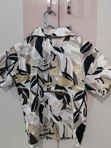 Leaf Print women Shirt