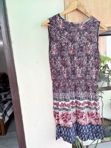 Boho Print Sleeveless Mini Dress