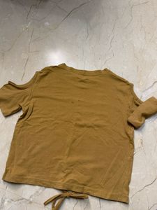 Graphic Cold Shoulder T-Shirt