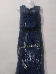 beautiful navy blue gawn