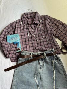 Checkered Cropped Shirt