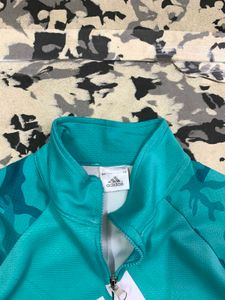 Adidas Blue Camo Zip-Up Jacket