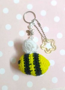 Cute Crochet Bee Keychain