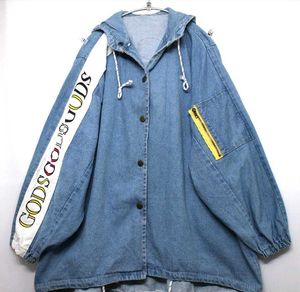 unisex Hooded Denim Jacket