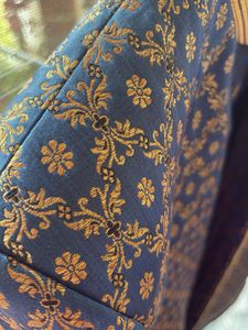 Men's Navy Brocade Shervani