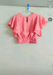 Girls Pink Top &amp; Black Pants Set