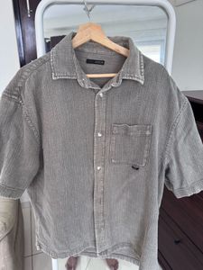 WASHED TEXTURED SHIRTBROWN / TAUPE - REF