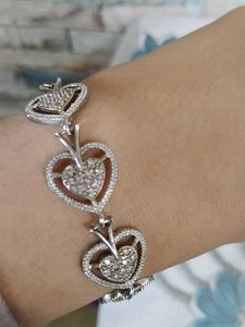 Heart Pendant Necklace and Bracelet Set