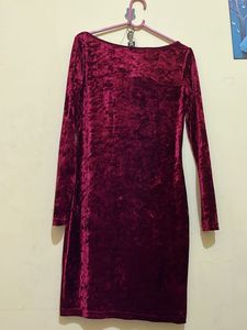 Crushed Velvet Mini Dress