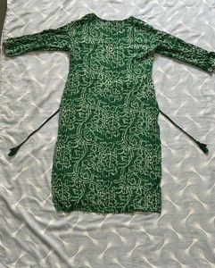 Green Bandhani Kurta