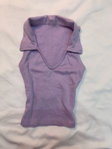 Lavender Collared Tank Top