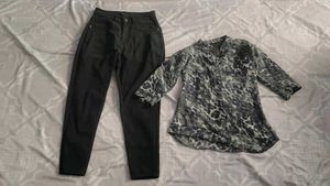 Chic Top & Black Jeans Set