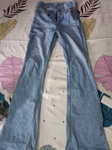 light wash book leg jeans