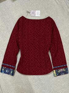 Maroon Cheongsam Knot Kurti