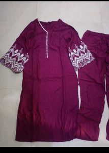 Embroidered Kurta Pant Set
