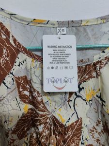 Oversized Women's Kurta with Leaf Print 🍁🍂