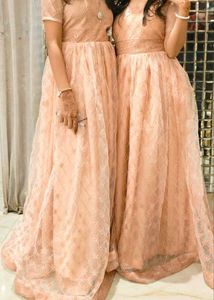 Elegant Peach Dress (Combo)