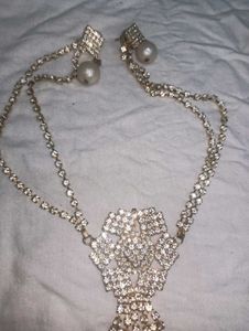 3 set earring kombo Vintage Pearl and Rhinestone C