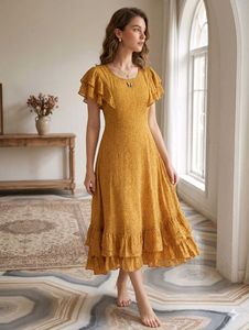 Yellow Printed Kurta