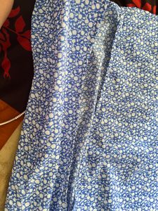 Blue Floral Print Maxi Dress