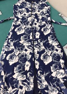 Navy Floral Print kurta