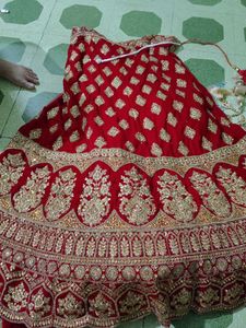 Exquisite Red Velvet Lehenga Choli