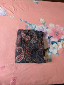 Vintage Paisley Wrap Midi Skirt