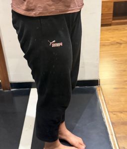 Puma Black Ankle length Track Pants