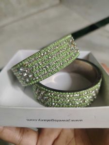Sparkling Green Bangles