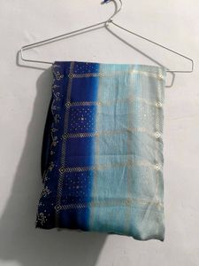 Elegant Blue Ombre Saree