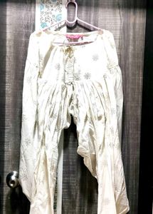 Cream Ethnic Salwar and Dupatta Set