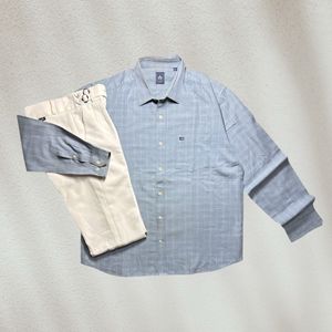Men's Blue Checkered Shirt