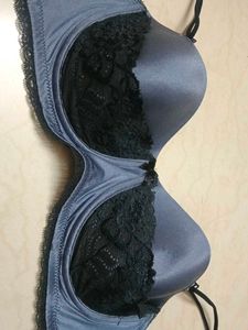 Elegant Blue Lace Bra and Panty Set