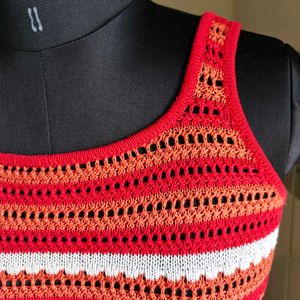 Crochet Striped Tank Top