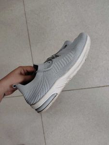 Stylish Grey Knit Sneakers