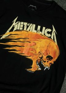 Metallica "Flame Skull" Single stich T-Shirt