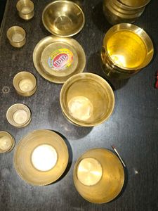 Brass Pooja Utensils Set for Religious Ceremonies